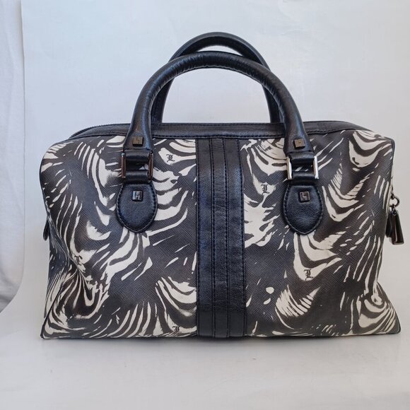 L.A.M.B. Bag by Gwen Stefani Black White Satchel Handbag Purse Luxury Designer - Picture 3 of 15